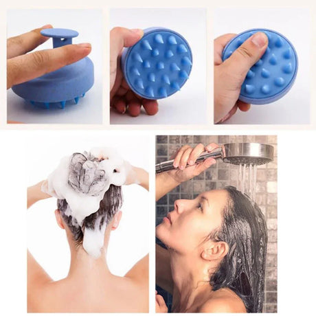 Silicone Handheld Scalp Shampoo Massage Brush - Omega Lifestyles