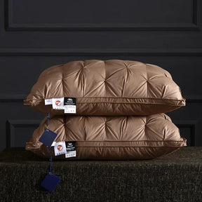 95% Goose Down Like Anti-Snore Cotton Sleeping Pillow 48x74cm Low - Omega Lifestyles