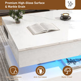 Modern LED Coffee Table With Storage And Lighting