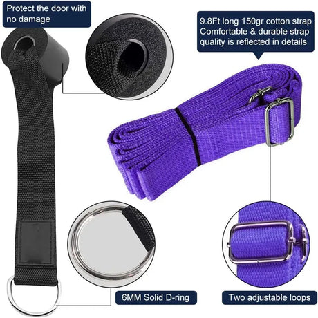 Yoga Stretch Strap Door Anchor Flexibility Trainer - Omega Lifestyles