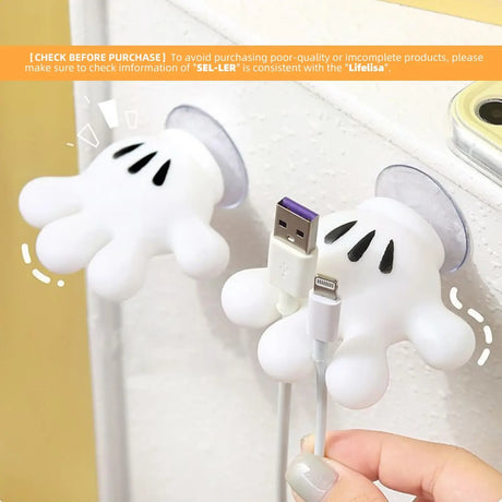 Palm Toothbrush Holder With Multifunctional Suction Hooks - Omega Lifestyles