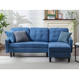 Convertible Modern Linen Fabric L-Shaped Sectional Sofa - Omega Lifestyles