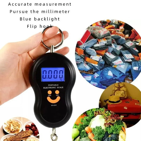 Portable Digital Hanging Scale 50kg Capacity With Backlight - Omega Lifestyles