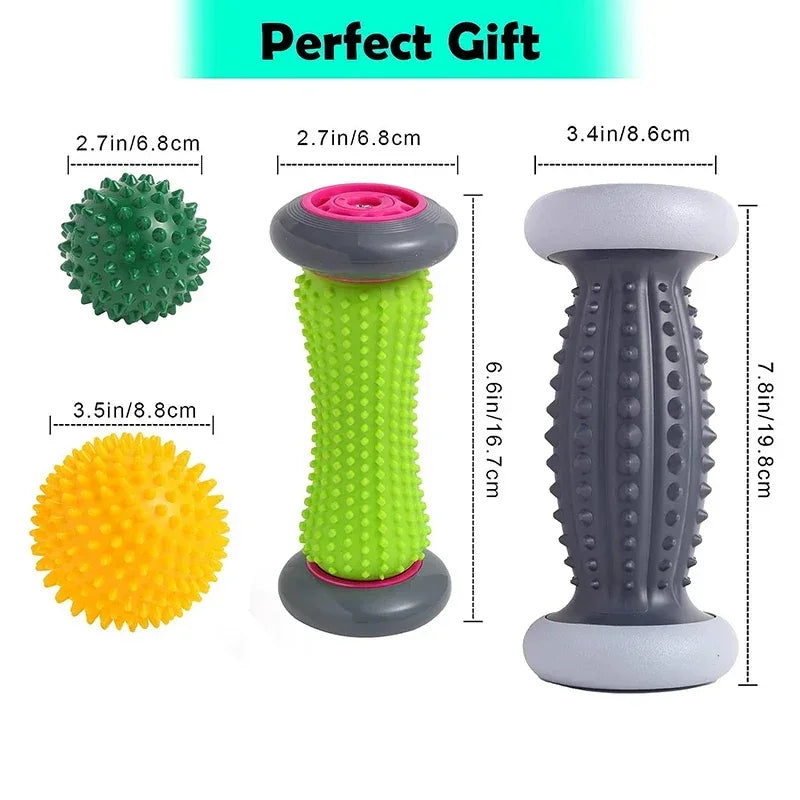 Set Of 2 Plantar Fasciitis Foot Massage Rollers Balls - Omega Lifestyles