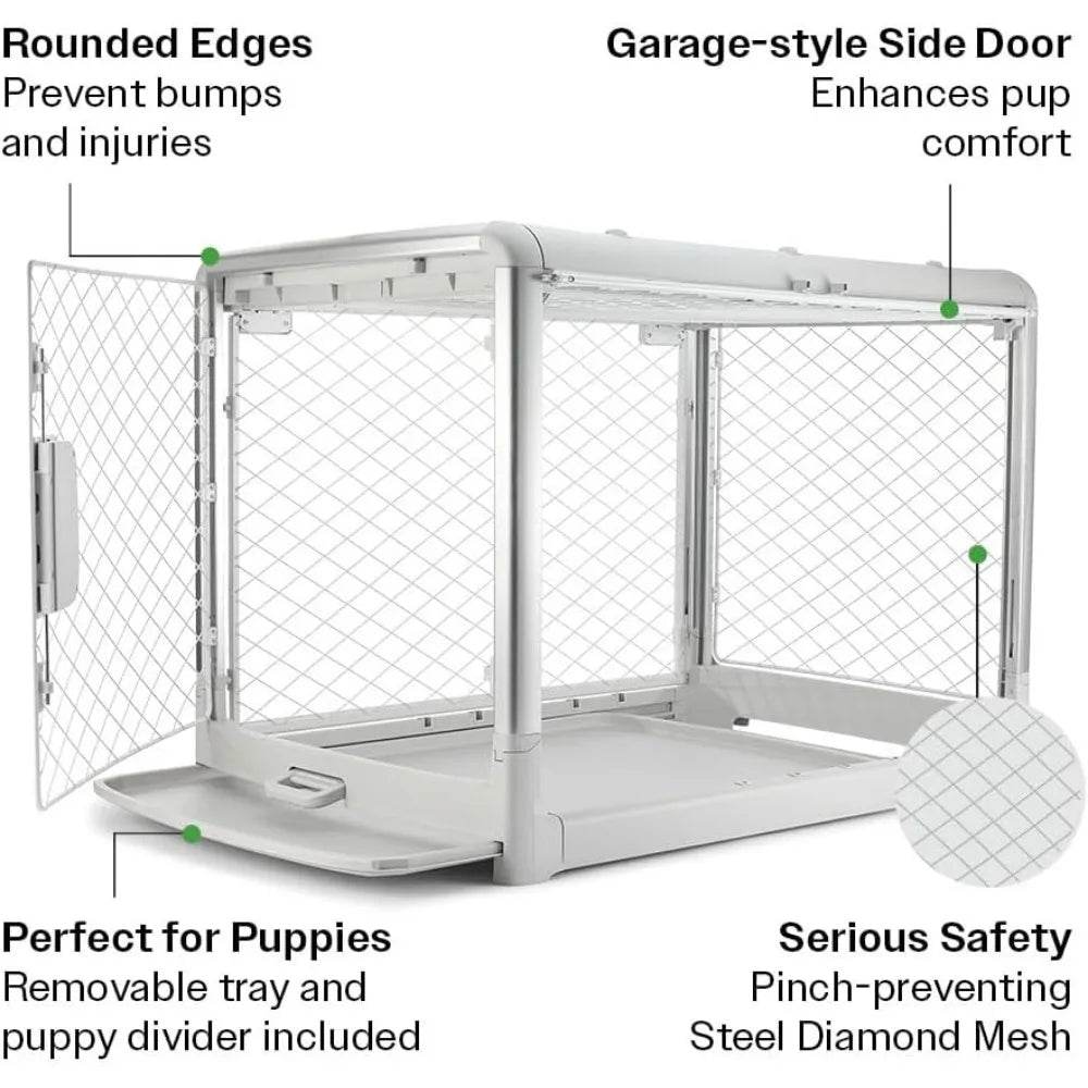 Collapsible Portable Travel Dog Crate With Wheels - Omega Lifestyles
