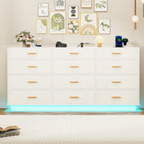 Modern 12-Drawer Dresser With Built-In Charging Station