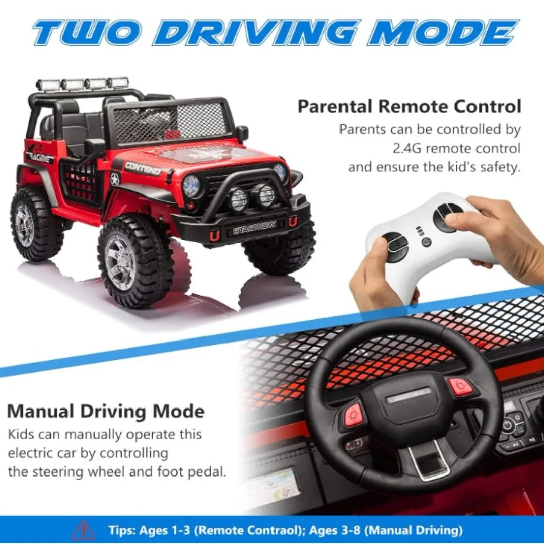 12V Electric 2-Seater Kids Ride On Truck Car With Remote