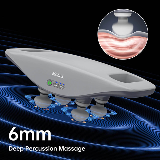 4-Head Deep Tissue Massage Gun with 3 Speed Levels - Omega Lifestyles