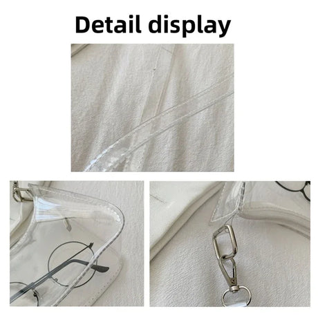 Clear PVC Small Zipper Shoulder Bag For Women - Omega Lifestyles