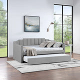 Twin Upholstered Solid Wood Daybed With Trundle - Omega Lifestyles