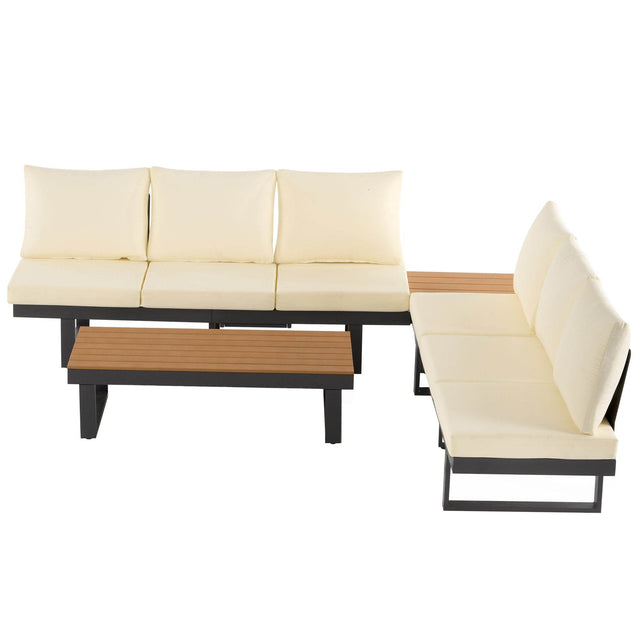 Adjustable Reclining Outdoor Sectional Patio Furniture Set - Omega Lifestyles