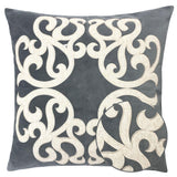20-Inch Grey Polyester Velvet Decorative Pillowcase Cover - Omega Lifestyles