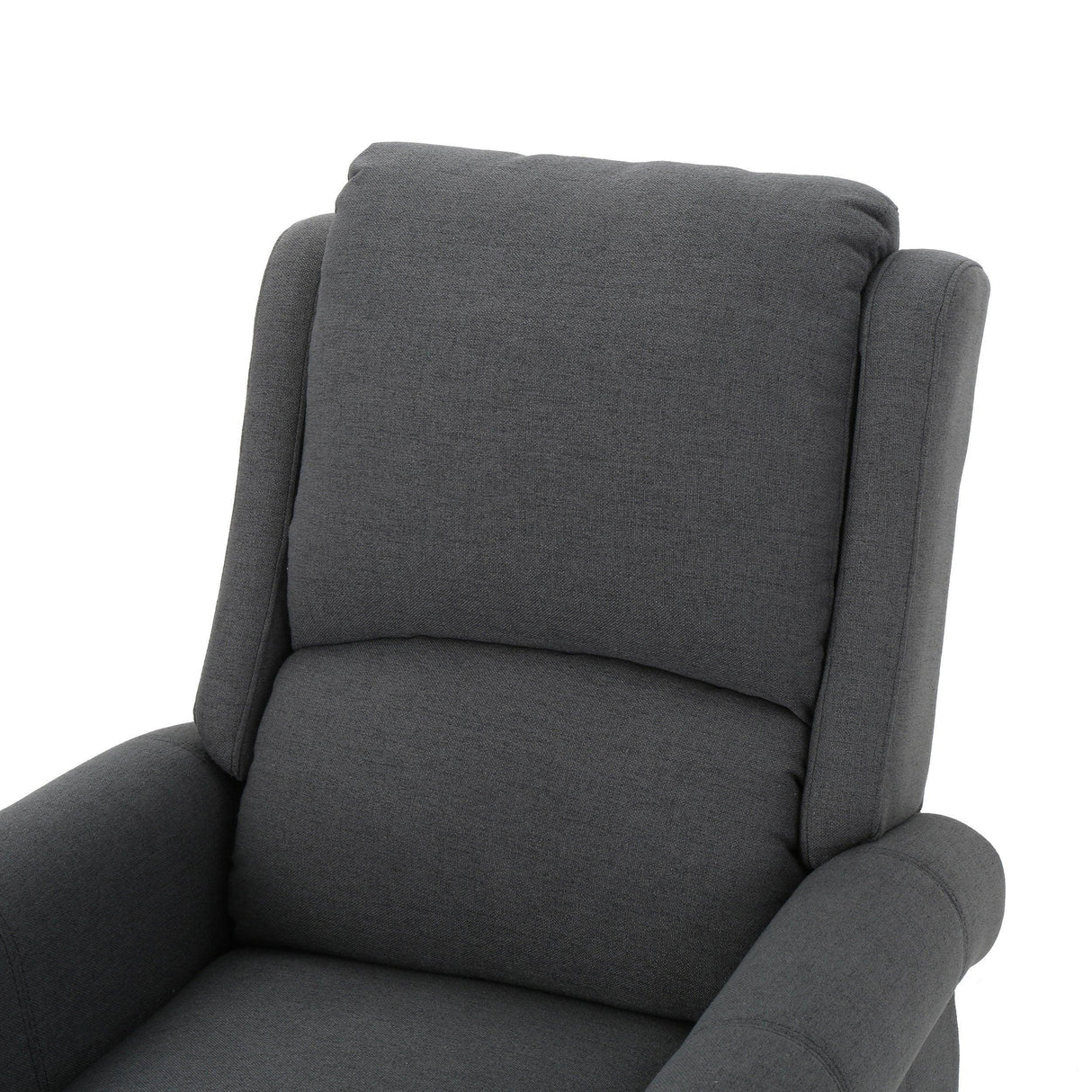 Charcoal Fabric Push Rack Recliner With Rubberwood Legs - Omega Lifestyles