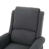 Charcoal Fabric Push Rack Recliner With Rubberwood Legs - Omega Lifestyles