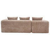 Chenille Modular 3-Seat Sectional Sofa With Side Pockets - Omega Lifestyles