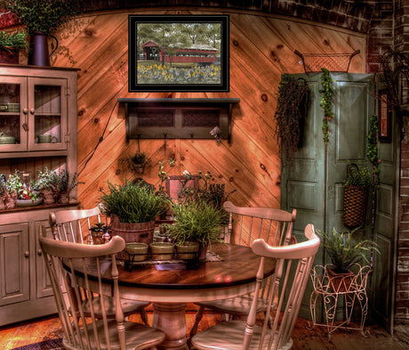 Framed Multicolor Pottersburg Bridge Wall Art Decor - Omega Lifestyles