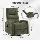 Heat Massage Recliner Chair With Swivel Rocker - Omega Lifestyles