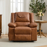 Medium-Firm PU Leather Remote-Controlled Heating Massage Recliner - Omega Lifestyles
