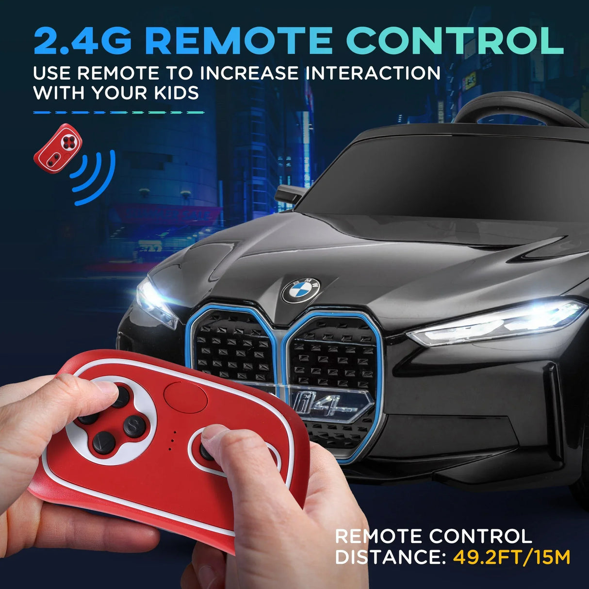 12V Licensed BMW Kids Electric Ride-On Car With Remote Control - Omega Lifestyles