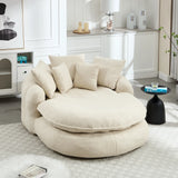 Oversized Chenille Memory Foam Bean Bag Sofa With Pillows - Omega Lifestyles