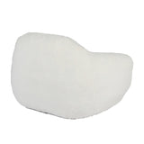 Spacious Off White Teddy Fabric Memory Foam Bean Bag Chair - Omega Lifestyles