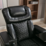 Power Reclining PU Leather Home Theater Recliner Chair - Omega Lifestyles