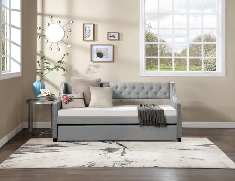 Twin Upholstered Wood Daybed With Trundle Frame - Omega Lifestyles