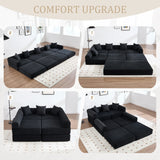 Convertible Corduroy Memory Foam Folding Sofa Bed - Omega Lifestyles