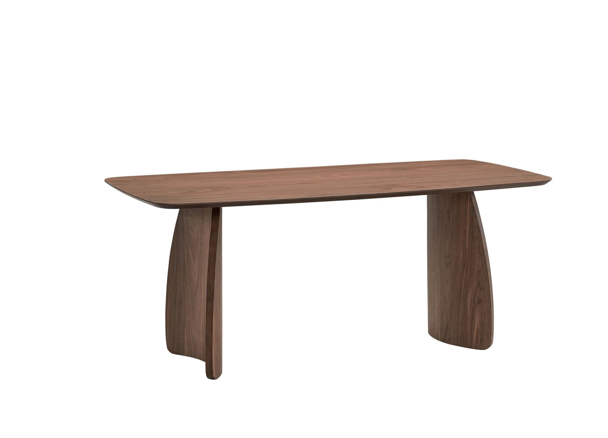 Walnut Finish Rectangular Synthetic Wood Dining Table - Omega Lifestyles