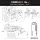 Top-Grain Nappa Ultra-Plush Power Recliner With RGB Lighting - Omega Lifestyles