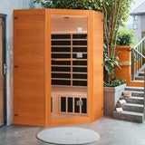Far Infrared Wood Home Sauna With Bluetooth Speaker - Omega Lifestyles