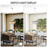 Farmhouse Wood Beaded Pendant Chandelier Lighting - Omega Lifestyles