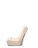 Adjustable White Japanese-Style Reclining Folding Floor Chair - Omega Lifestyles