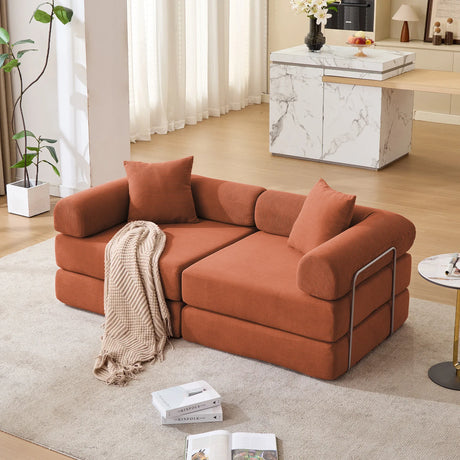 Modular Folding Convertible Corduroy Sofa Bed - Omega Lifestyles