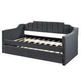 Upholstered Twin Daybed With Wheeled Trundle - Omega Lifestyles