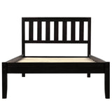 Twin Espresso Solid Wood Platform Bed With Headboard - Omega Lifestyles