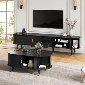 Mid-Century Modern TV Stand And Coffee Table Set - Omega Lifestyles