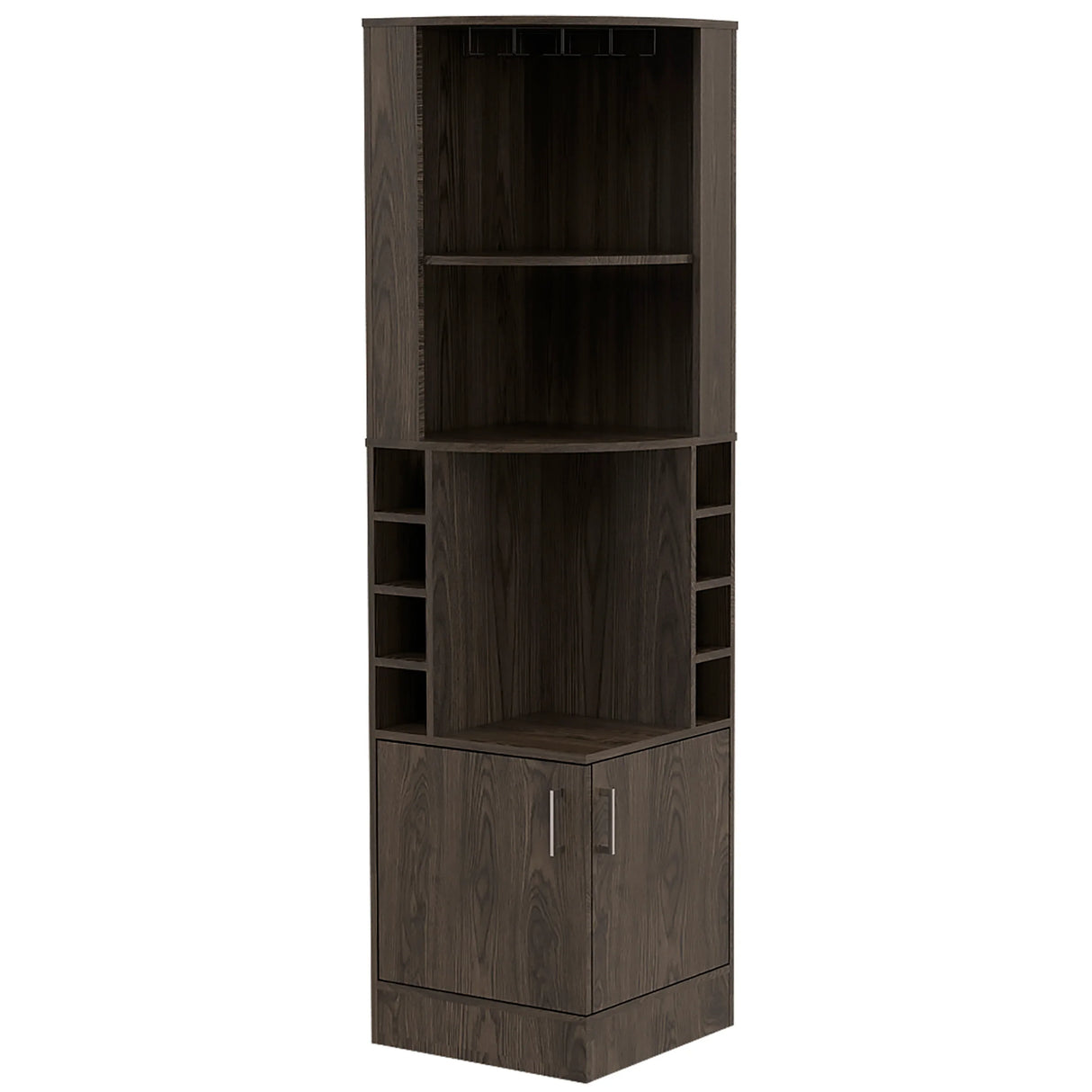 Modern Brown Particle Board Seattle Bar Cabinet Storage Furniture - Omega Lifestyles