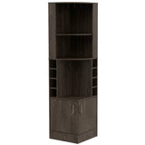 Modern Brown Particle Board Seattle Bar Cabinet Storage Furniture - Omega Lifestyles