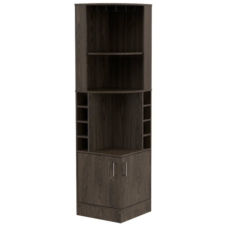 Modern Brown Particle Board Seattle Bar Cabinet Storage Furniture - Omega Lifestyles