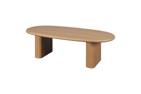 Tapered MDF Natural Wood Rounded Edge Coffee Table - Sleep Galleria