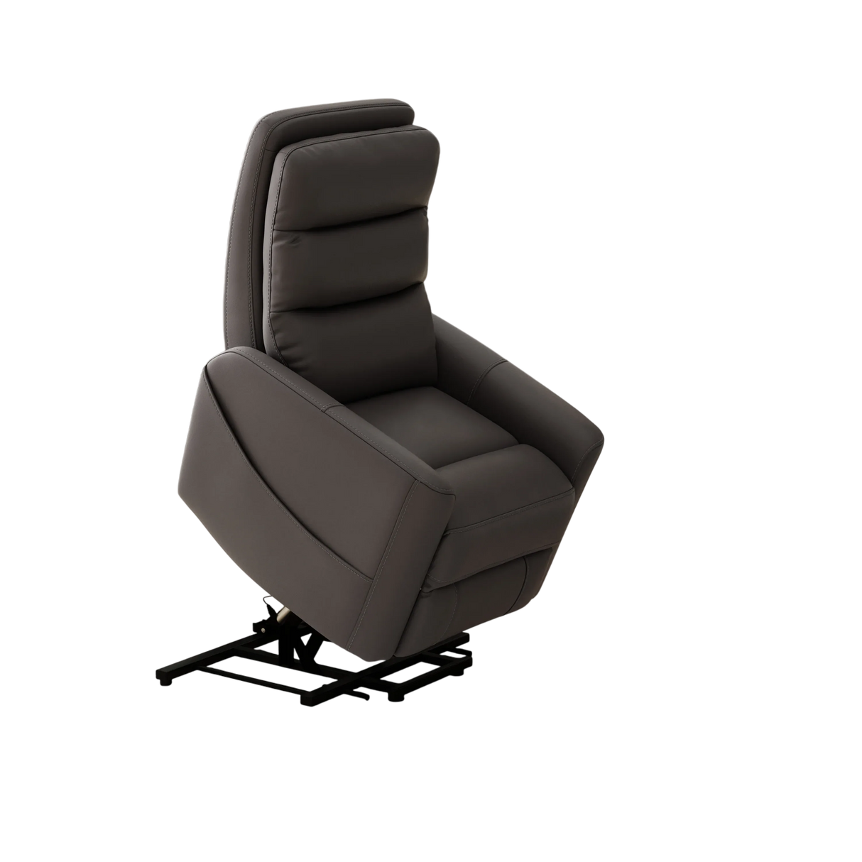 Grey Faux Leather Power Lift Recliner Chair With USB Charging - Omega Lifestyles