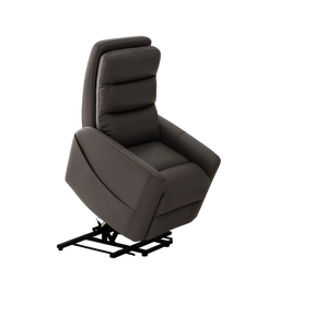 Grey Faux Leather Power Lift Recliner Chair With USB Charging - Omega Lifestyles