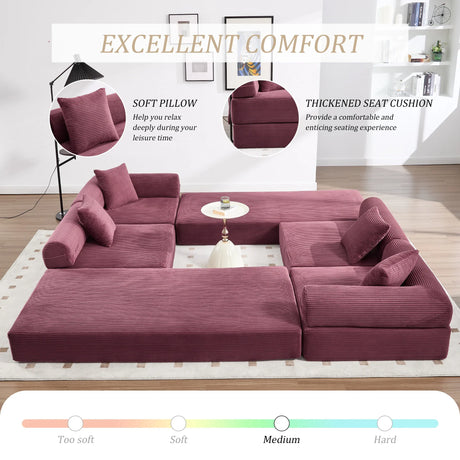 Convertible Corduroy Folding Memory Foam Sofa Bed - Omega Lifestyles