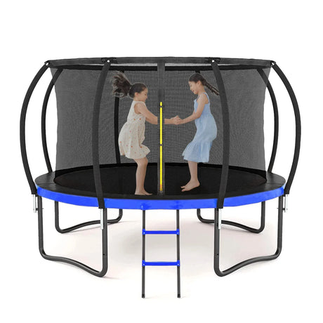 14FT Outdoor Metal Frame Kids Safety Enclosure Trampoline - Omega Lifestyles