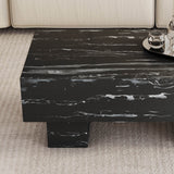 Modern Black Patterned MDF Rectangular Coffee Table - Omega Lifestyles