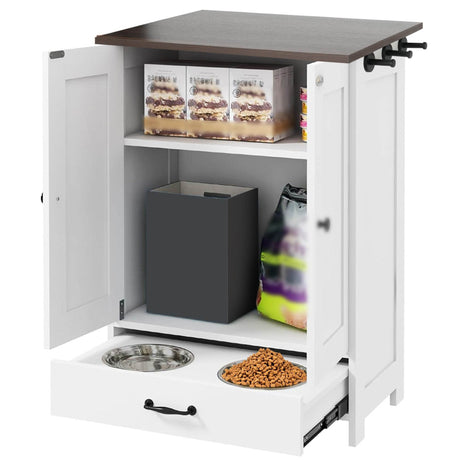 Hidden Pull-Out Dog Feeding Station With Bowls - Sleep Galleria