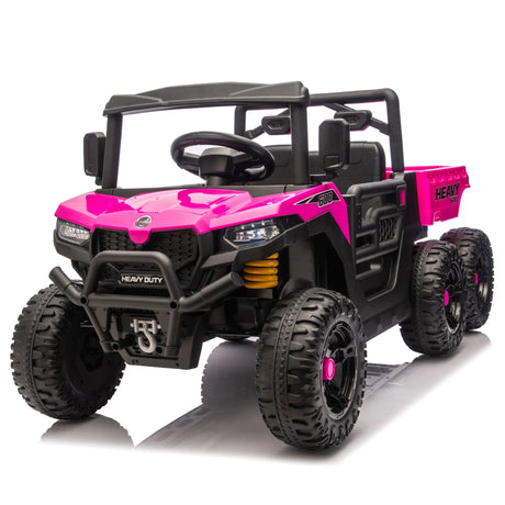 Kids Electric Ride On Six-Wheel Remote Control Dump Truck - Omega Lifestyles