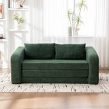 Convertible Chenille Loveseat Sofa Bed With Pillows - Omega Lifestyles