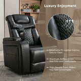 Power Reclining PU Leather Home Theater Recliner Chair - Omega Lifestyles